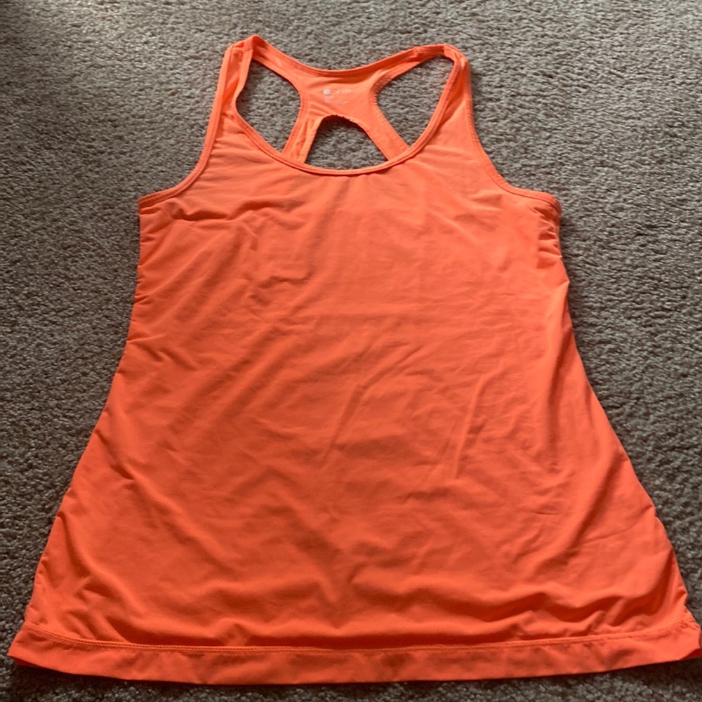 Zella Feel the Breeze tank. Neon Orange. Small.